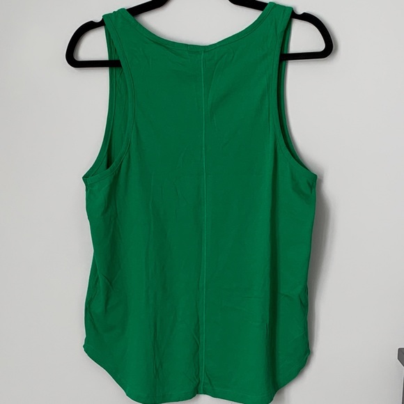 SIZE M SCOTCH & SODA KELLY GREEN COTTON TANK CURVED HEM - Picture 4 of 7